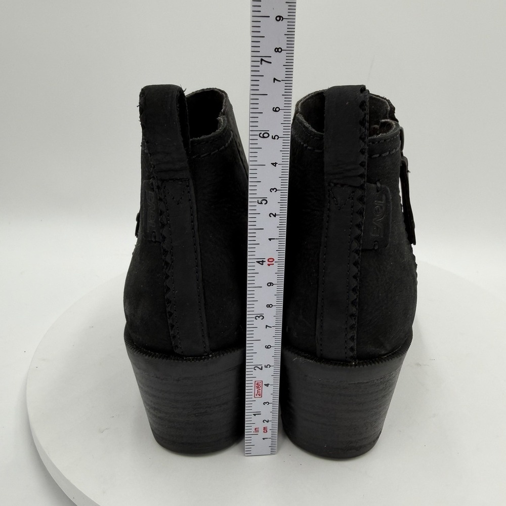 TEVA Anaya Black Waterproof Leather Ankle Boots/ Booties Women's Size 9.5 - Picture 5 of 8